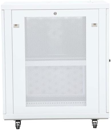 NavePoint 18U Network Cabinet with Perforated Door 18U Wall Mount Server Cabinet White 19" Rack for IT Equipment, AV Devices, Networking Equipment 33" Deep Mid-Depth Server Rack Enclosure - Image 5