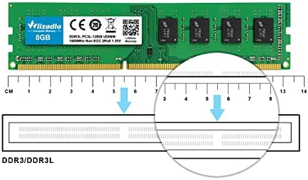 DDR3/DDR3L 8GB RAM 1600MHz CL11 UDIMM, Desktop Memory Module PC3-12800/PC3L-12800 240-Pin 1.35V/1.5V 2Rx8 Dual Rank Non-ECC Unbuffered PC Computer RAM Stick Upgrade - Green - Image 5
