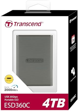 Transcend 4TB ESD360C Portable SSD Up to 2000MB/s USB3.2 Gen2x2, Type-C - Image 2