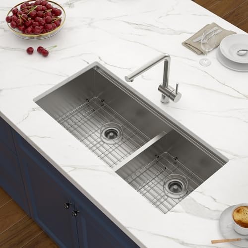39X19 Undermount Double Bowl Sink 60/40 Workstation SInk - Image 3