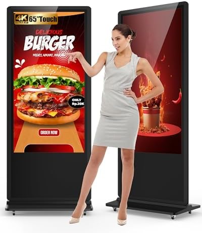 65-inch Digital Signage Display, 4K 2160P LCD Touchscreen Kiosk by SIOXCFZ