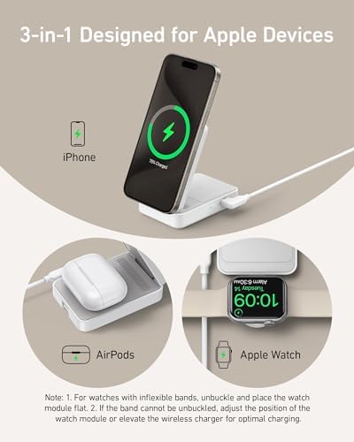 Anker MagGo 3-in-1 MagSafe-Compatible Qi2 15W Foldable Charging Station - Image 5
