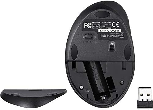 Perixx PERIMICE-719 Right-Handed Wireless Mini Vertical Mouse, 3 Level DPI - Image 4