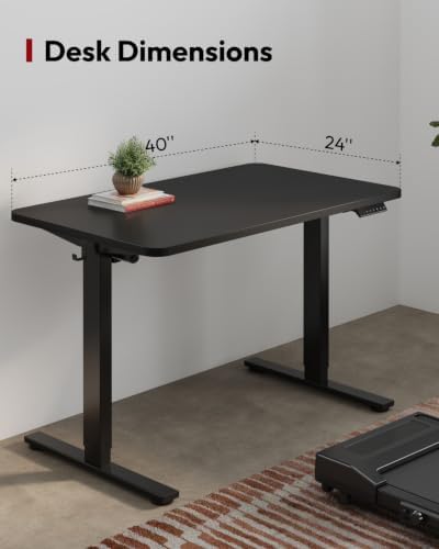 SANODESK 40''x24'' One-Piece Height Adjustable Electric Standing Desk - Image 3