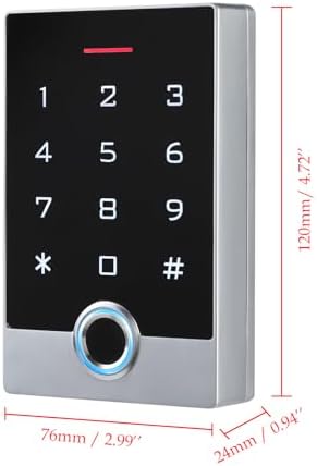 Fingerprint Door Access Control Kit with 1200lb Magnetic Lock, IP68 Keypad - Image 4