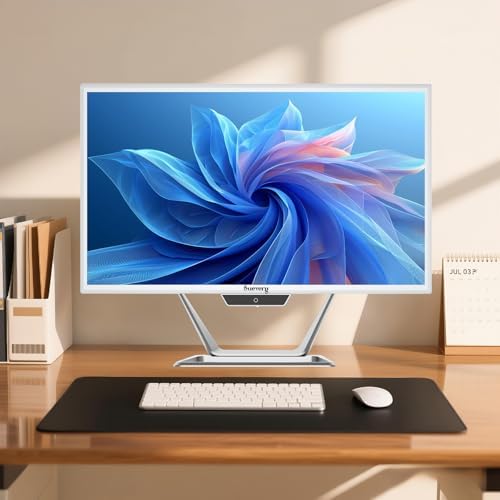 suevery 22Inch All-in-One Desktop Computer, White PC Includes Kb Mouse - Image 5