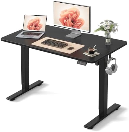 FEZIBO 48" Electric Standing Desk Height Adjustable Desk, Black by FEZIBO