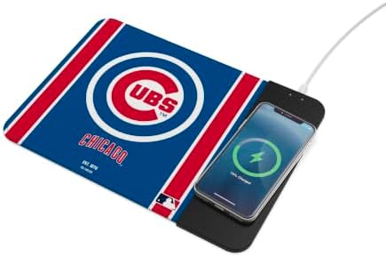 SOAR MLB Official Established Primary Logo Wordmark Home Office Wireless Charging Mouse Pad Mat 11.8" x 8.6" (Chicago Cubs) by OuterstuffFIFAWorldCup