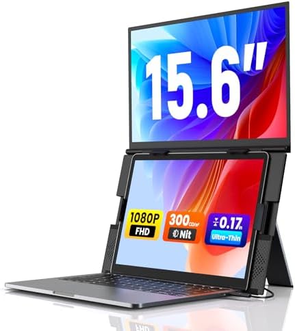 SMISEACOW Laptop Screen Extender 15.6" Portable Dual Monitor Neck-Friendly by SMISEACOW
