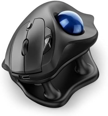Nulea Wireless Trackball Mouse Ergonomic 21.7 Tilt Stand Thumb Control by Nulea