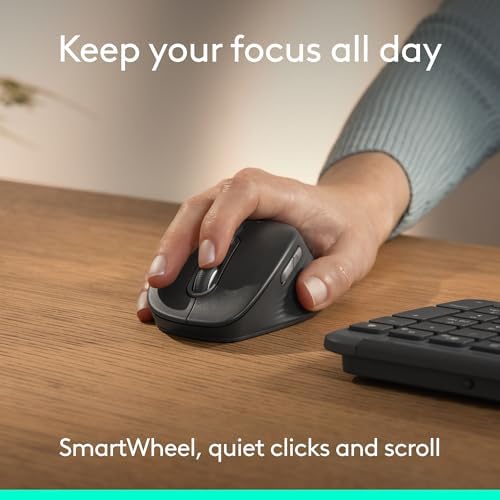 Logitech Signature Comfort M840 L Wireless Mouse Bluetooth - Graphite - Image 5