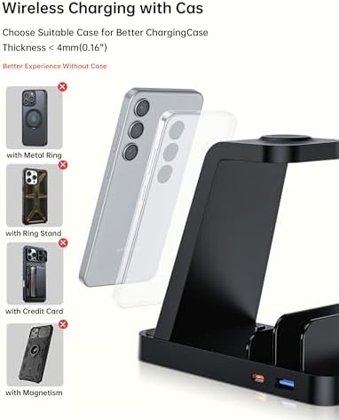 5 in 1 Wireless Charger for Samsung, Fast Charging Station Dock Stand - Image 4