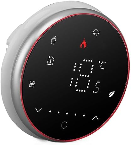 ViaGasaFamido Smart Thermostat, LED Display, Accurate Temperature Control, Programmable Device for Water Heating Systems, Compatible with Standard Recessed Boxes (Black) - Image 5