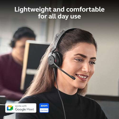 Jabra Evolve2 30 SE (2025 Version) Wired Single-Ear Headset with Microphone – Computer Headset - USB-A and USB-C Cable - Works with All Online Meeting Platforms - Black - Image 3