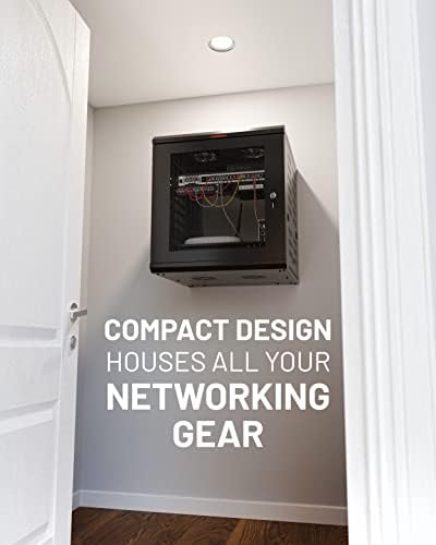 ECHOGEAR 12U Network Rack w/Enclosed Design, Easy Install, 600mm Depth - Image 2
