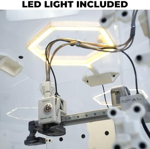 DELACK 3D Printer Enclosure for Bambu Lab A1 Mini, Prusa MK4, MK3 & Mini with LED Light | IKEA Lack Table Enclosure Kit | Ventilation Ready | Plexiglass Panels | DIY Printer Cabinet - Image 4