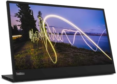 Lenovo ThinkVision M15 15.6" Full HD WLED LCD Monitor - 16:9 - Raven Black - Image 7