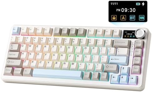 YUNZII B75 PRO MAX 75% Mechanical Keyboard (Beige,Milk Switch) by YUNZIIMECHANICALKEYBOARD