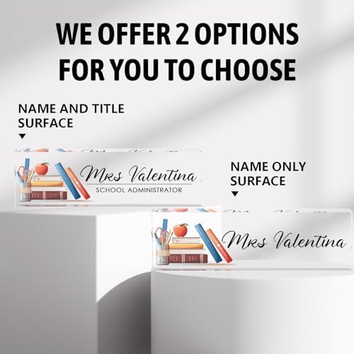 Personalized Name Plates for Office - Gifts for Teacher, Boss, Employee Appreciation - Desk Decor (teacher1) - Image 3