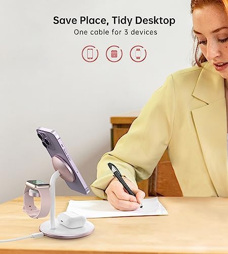 3 in 1 Magnetic Wireless Charging Station for Apple Devices,15W for Magsafe - Image 3