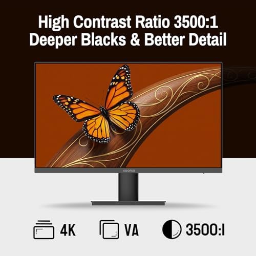 KOORUI 32 Inch 4K UHD Computer Monitor,60Hz,3840×2160p VA Panel,Black - Image 3