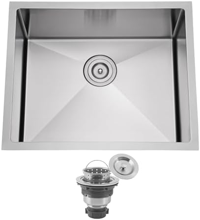 23 Inch Undermount Handmade Single Bowl Kitchen Sink - Image 2