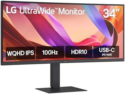LG 34U650A-B 34-inch UltraWide IPS WQHD 100Hz HDR10 Curved Monitor, Black by Unknown