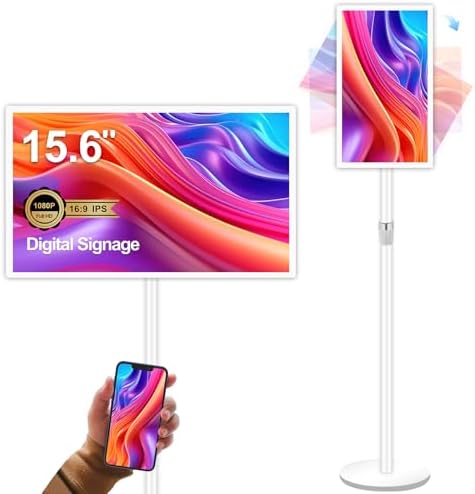 15.6" Digital Signage Display with Adjustable Stand by AmYourSideTechMan