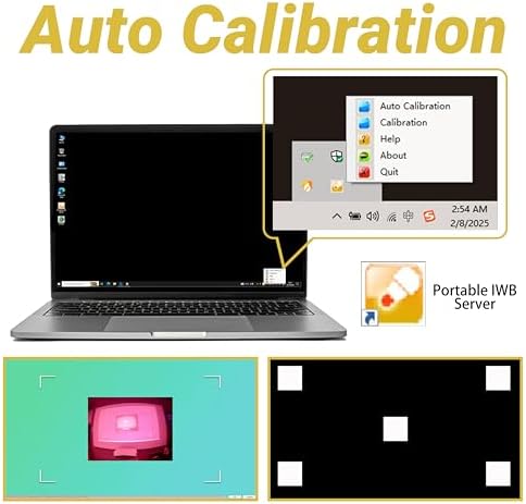 Interactive Whiteboard System -Smart Whiteboard with Electronic Pen, Compatible with Long Focus Projection, for Home Office Classroom and Presentation, Only for Windows - Image 4