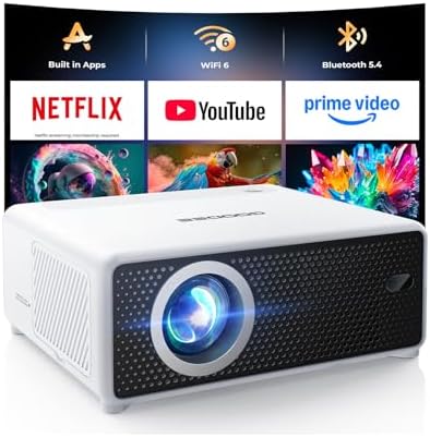 GOODEE Mini Projector with WiFi and Bluetooth - Built-in Apps by GooDee