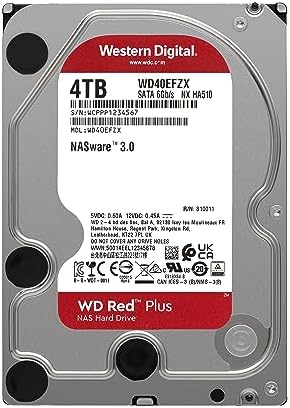 Western Digital 4TB WD Red Plus NAS Internal Hard Drive HDD - 5400 RPM, SATA 6 Gb/s, CMR, 128 MB Cache, 3.5" -WD40EFZX - Image 2