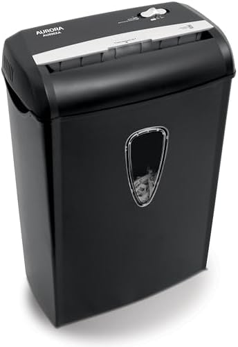 Aurora AU890XA 8-Sheet Crosscut Paper and Credit Card Shredder with Wastebasket - Image 6