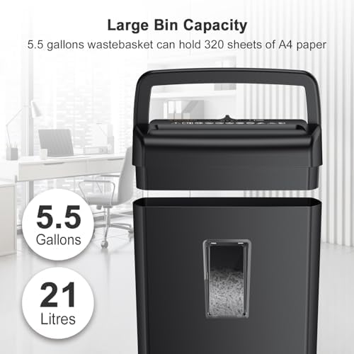 Bonsaii 10-Sheet Heavy Duty Cross Cut Paper Shredder for Home Office - Image 4