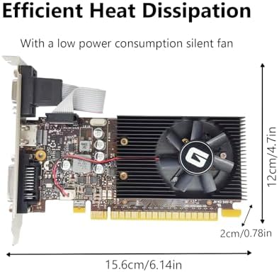 Glorto GeForce GT 730 4G GDDR5 Low Profile Graphics Card, PCI Express 2.0 x8, HDMI/DVI/VGA, Entry Level GPU for PC, SFF and HTPC, Compatible with Windows 11 - Image 4