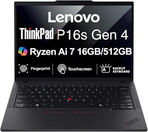 Lenovo ThinkPad P16s Gen 4 16" 4K OLED Touch Laptop, Ryzen AI 7, 16GB/512GB by MichaelElectronics2