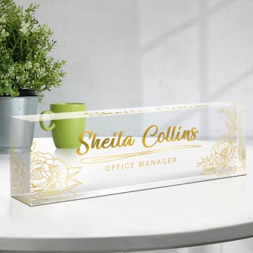 Custom Name Plate for Desk, Employee Appreciation Gifts, Office Decor by Spricoz