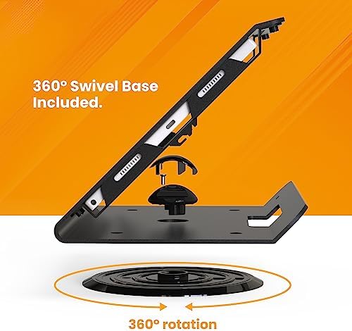 Tablet Stands Compatible with 11" Samsung Galaxy Tab A11+, Tab A9+, Heavy Duty Steel with 360° Swivel Base, Include Anti-Theft Cable Lock - BSC102BJ - Image 4
