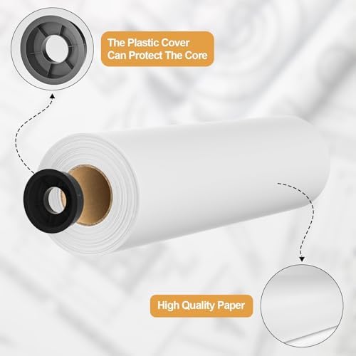 Wide Format Paper 36” x 150' CAD Rolls, Plotter Paper on 2" Core for CAD Drawings, Engineering Plans, GIS Maps & Architectural Designs (6 Rolls, 36 in x 150 ft) - Image 2