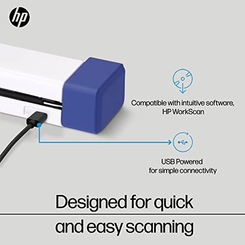HP Small USB Document & Photo Scanner for Portable 1-Sided Sheetfed Digital Scanning, Model HPPS100, for Home, Office & Business, PC and Mac Compatible, HP WorkScan Software Included - Image 4