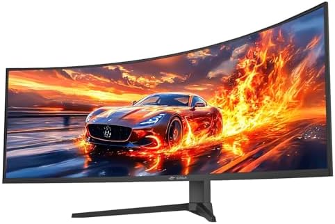 CRUA 49" DQHD 165Hz Ultrawide Curved Gaming Monitor, 1500R, FreeSync, Black - Image 2