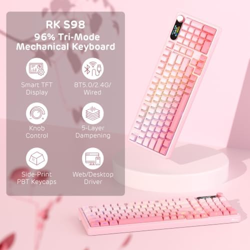 RK ROYAL KLUDGE S98 Wireless Mechanical Keyboard with TFT Screen & Knob - Image 2