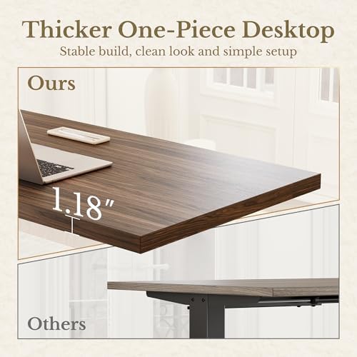 ErGear 48 X 24 Inch Height Adjustable Electric Standing Desk, Black Walnut - Image 3