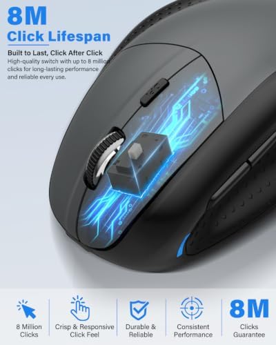 X45 Ergonomic Vertical Mouse, Bluetooth & Wireless Mice, Quiet Clicks - Image 5