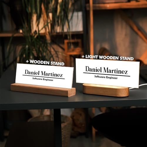 Personalized LED Desk Name Plate – Custom Office Name Sign - Image 3