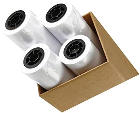 Plotter Paper 36 x 150 Box of 4-36” x 150 ft (4 Rolls - 75 GSM) 20 lb Bond Paper on 2" Core. for CAD Printing on Wide Format Ink Jet Printers Premium Quality Bond Paper by ThermalPrintersPaperRolls