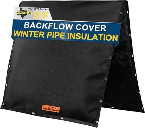 Insulated Backflow Preventer Cover, 30" W x30 H, Black by CholilaCover