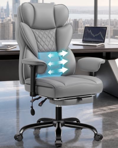 Office Chair, Big and Tall Executive Chair with Adjustable Lumbar Support - Image 2
