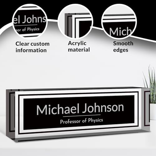 Desk Name Plate Personalized, Custom Name Plate for Desk, Acrylic Desktop Accessories, Office Gift & Decor for Women Men, Teacher Nurse Boss Employee Appreciation Gifts - Image 3