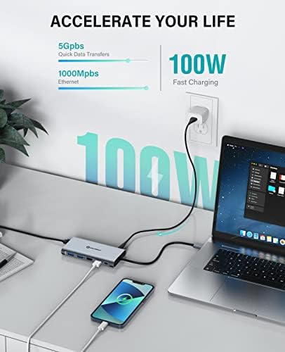 USB C Docking Station Triple Monitor,Universal Laptop Docking Station - Image 4
