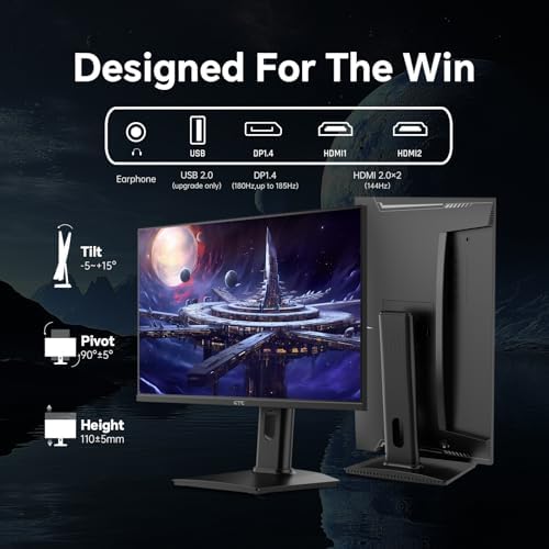 KTC 24 inch QHD 180Hz Gaming Monitor, Fast IPS 1440p, H24T7 - Image 4